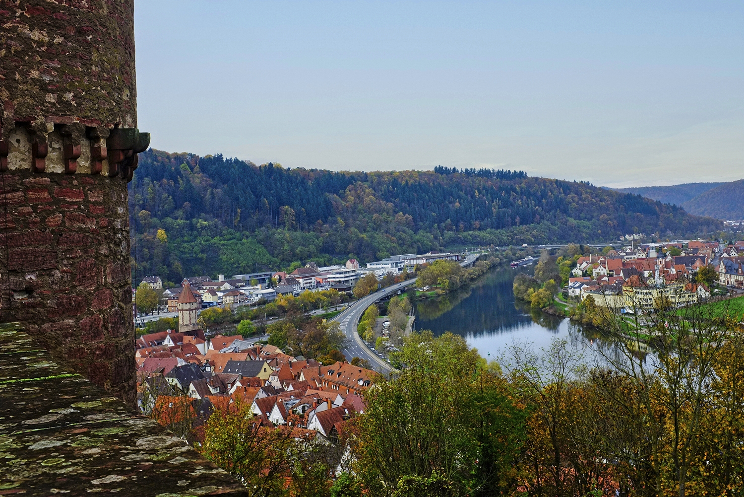 The town of Wertheim and its Castle at the River Main