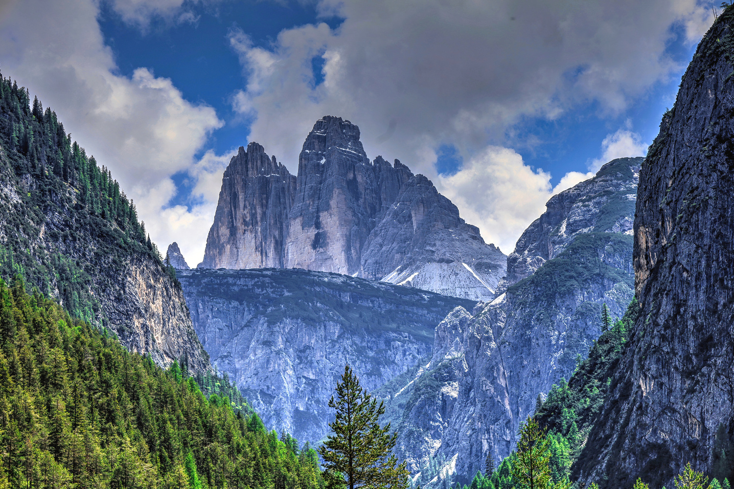 A Closer View of the Three Peaks of Lavaredo