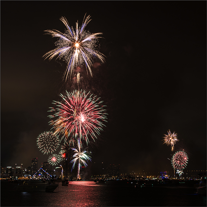 San Diego Bay Fireworks 1