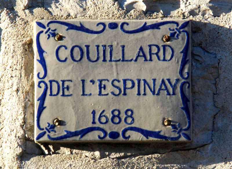  Petit Champlain, plaque de Couillard de L'Espinay 1688
