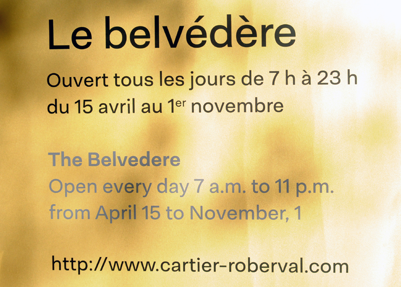 Horaire du Belvdre. Site Cartier Roberval 