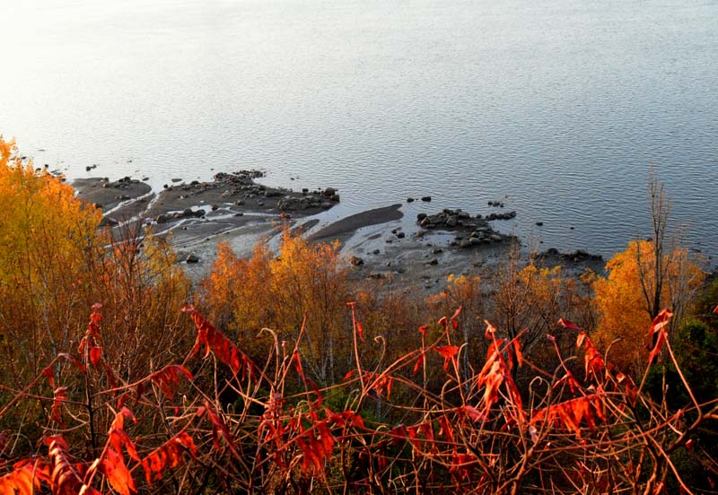 Le St-Laurent vu du sentier des Grèves