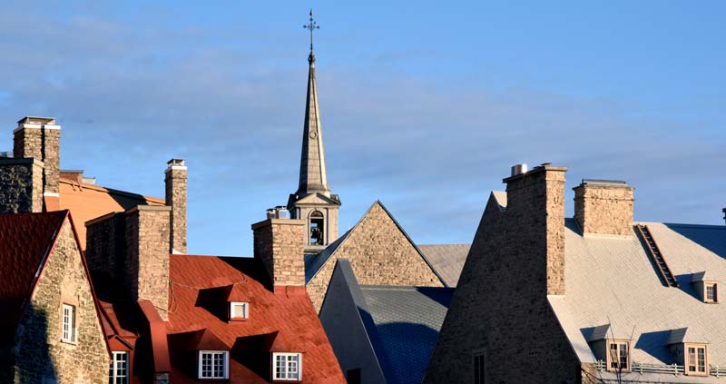 Les toits du quartier Petit Champlain