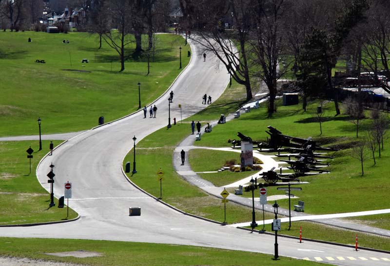 Premier jour de vrai printemps sur les plaines d'Abraham