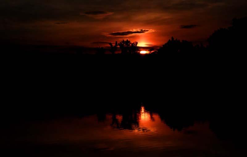 lac Laberge, première lumière