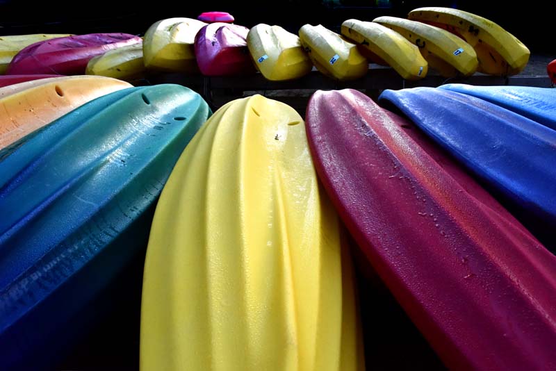 Kayaks couleurs popsicles