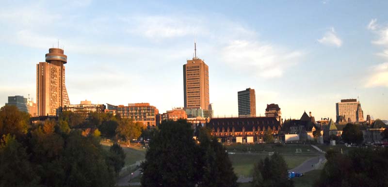 Silhouette du centre ville vu des Plaines