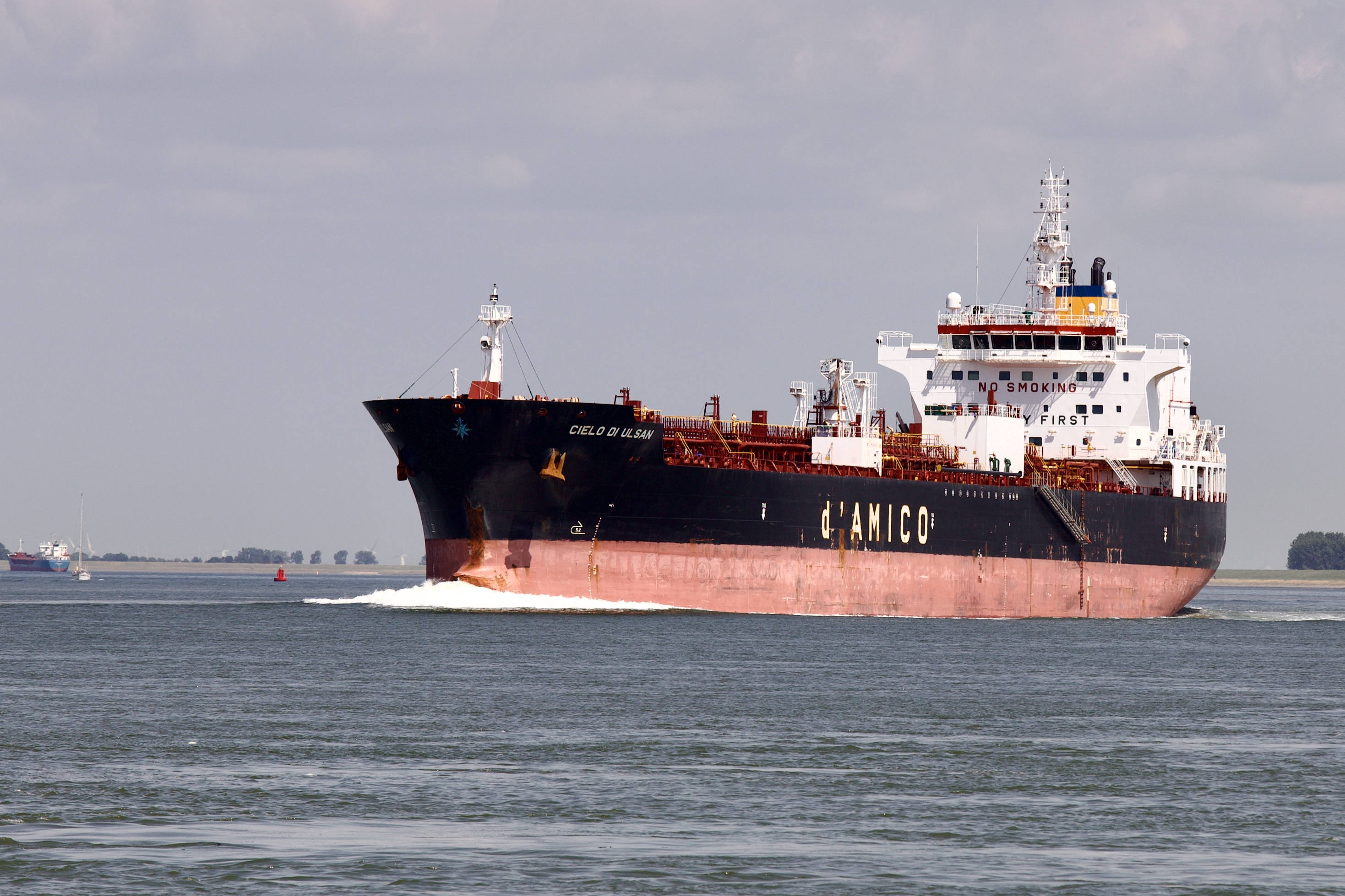 Cielo Di Ulsan makes an imposing sight as she approaches Terneuzen bound for Bilbao.(10/7/2025)