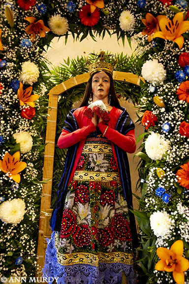 Virgin in processional anda