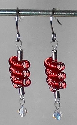 earrings - red wire