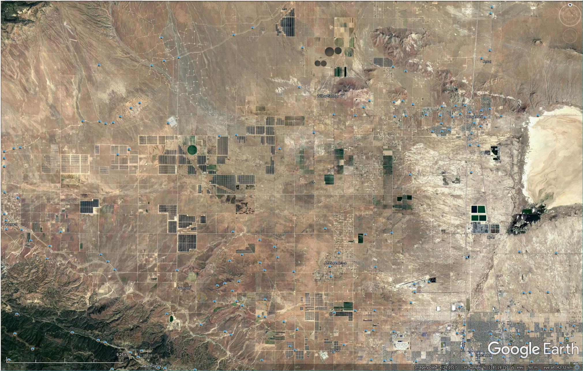 Solar farms in Antelope Valley