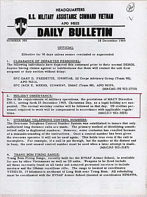 The Year The Army Cancelled Christmas  (1969)