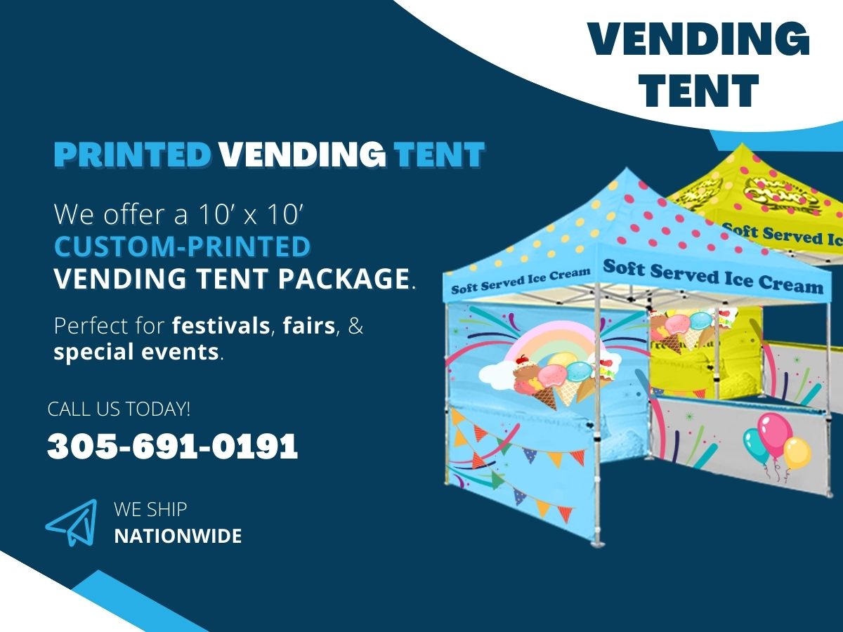 printed vending tents miami fl