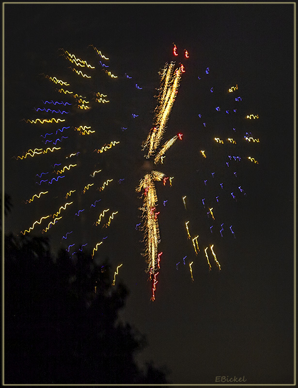 Fireworks Over the Backyard