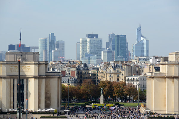 Skyscrapers of Paris's La Defense district to the northwest