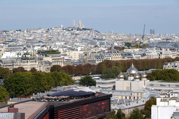 View from the 1st level of the Eiffel Tower northeast to Montmartre