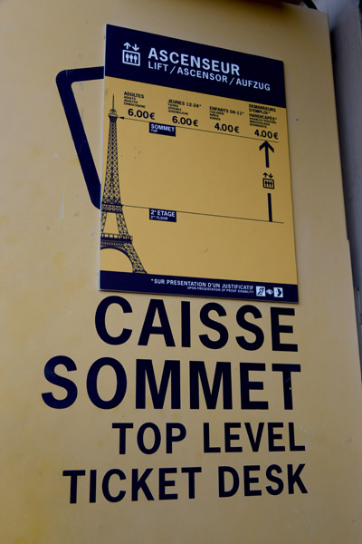 For those that took the stairs, there's a wise opportunity to buy lift tickets to the summit