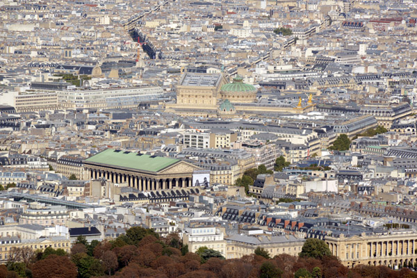 La Madeleine and Palais Garnier Opera from the Eiffel Tower
