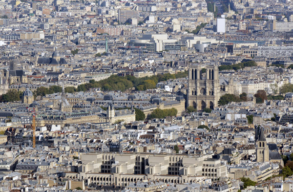 The Cathedral of Notre-Dame from the Eiffel Tower