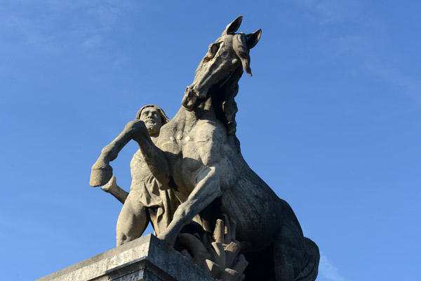 Arab Warrior on the Pont d'Ina by Jean-Jacques Feuchre, installed in 1853