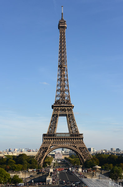 The Eiffel Tower from the terrace of the Palais du Chaillot