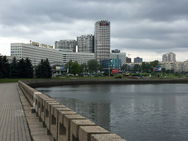 Velodorozhka - bike path along the Svislach River, Minsk