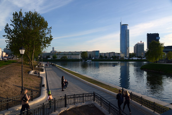 Riverside park at Trinity Suburb, Minsk