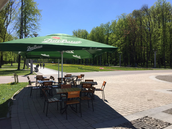 Outdoor tables , Victory Park, Minsk, Belarus