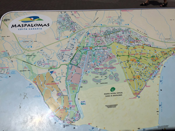 Map of Maspalomas, Gran Canaria's tourist hotspot