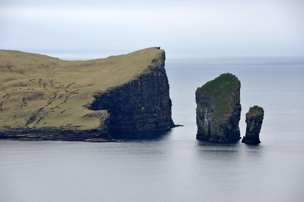 Sea stacks broken off from the main island of Vágar