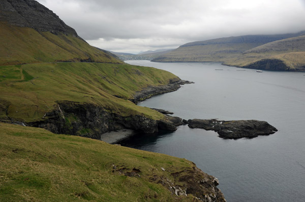 View of Sørvágsfjør∂ur from the Gásadalur Trail