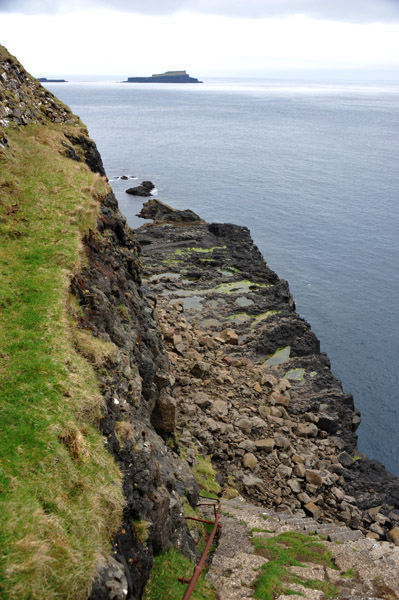 Steps built by the British in 1940, Gásadalur