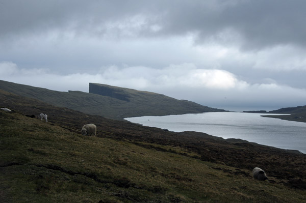 Sørvágsvatn (Leitisvatn), the largest lake in the Faroe Islands