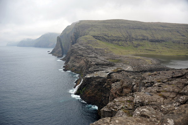 South coast of Vágar with Bøsdalafossur