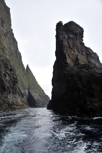 A rock split from the main island is called a drangar