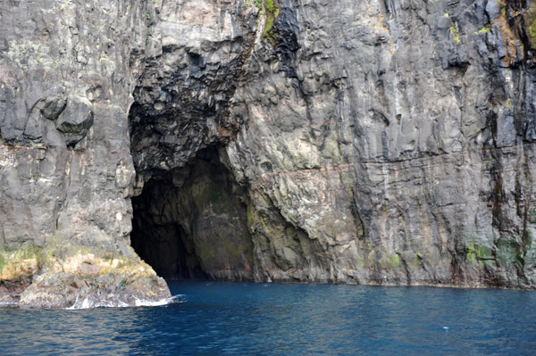 Sea cave on the west coast of Streymoy, jferir boat tour, Faroe Islands