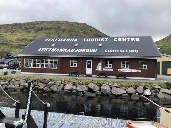 Vestmanna Tourist Center, the starting point for boat tours to the cliffs of Streymoy