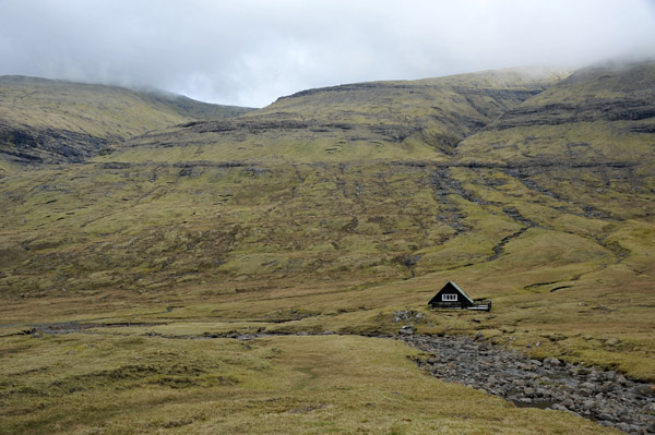 Lonely house on the road to Saksun, Streymoy, Faroe Islands