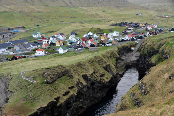 Gjgv Natural Harbor, Eysturoy, Faroe Islands