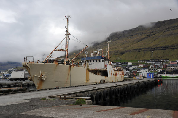 Rusty fishing trawler Helena, Port of Klaksvk, Faroe Islands