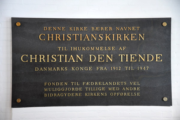 Christianskirkjan named after King Christian X of Denmark (r. 1912-1947)