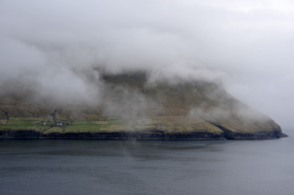 North end of Bor∂oy with low clouds, Faroe Islands