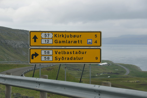 Road to Kirkjubur, the southernmost village on Streymoy, Faroe Islands