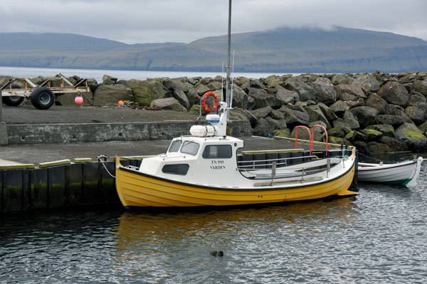 Small fishing boat Vardin, Kirkjubur, Streymoy, Faroe Islands