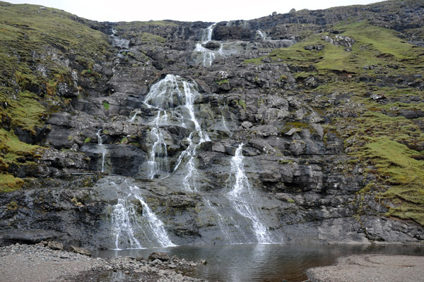 Roadside waterfall, Kaldbaksvegur, Streymoy, Faroe Islands