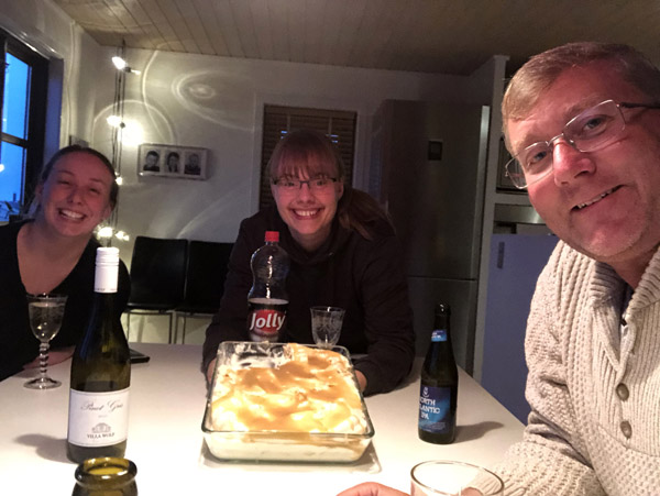 Dinner with Anita and Marta in Trshavn