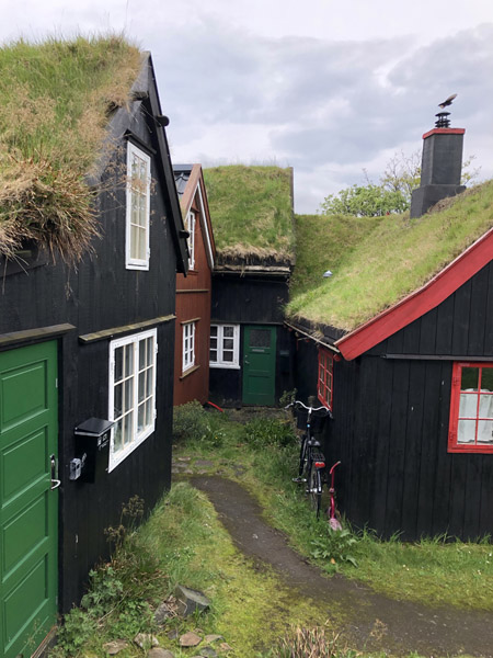 Turf roofs, Old Town Trshavn