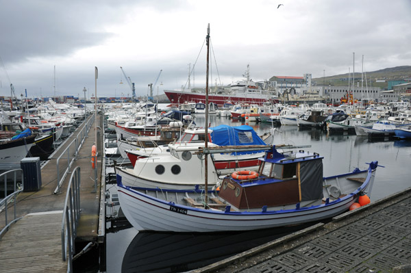 Old Faroese sailboat, Trshavn Marina