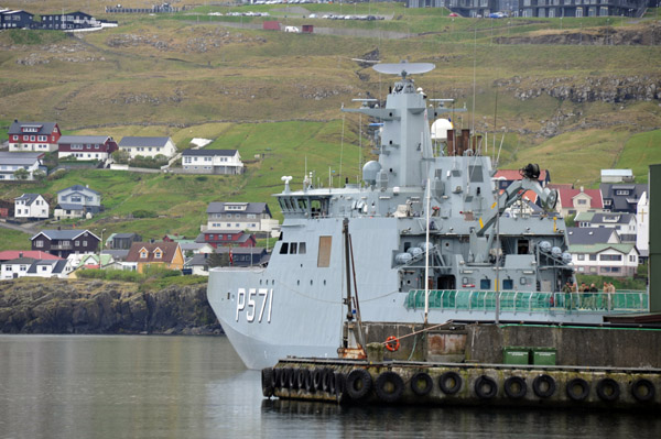 HDMS Ejnar Mikkelsen (P571), Port of Trshavn, Faroe Islands