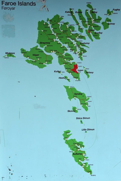 Map of the Faroe Islands